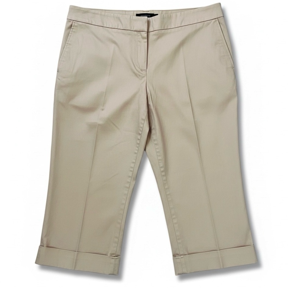 Apostrophe’ Petite Size 14P Khaki Cuffed Cropped Pants